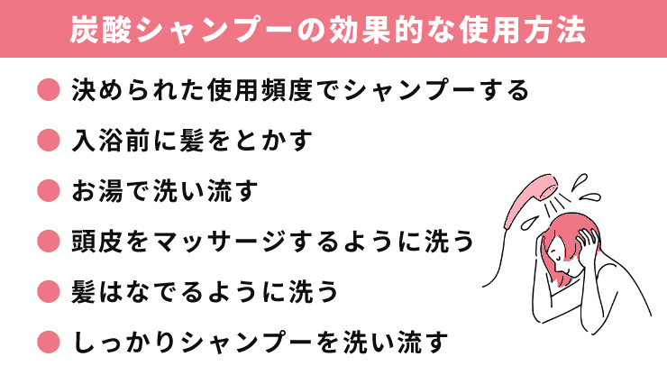 炭酸シャンプー_使い方