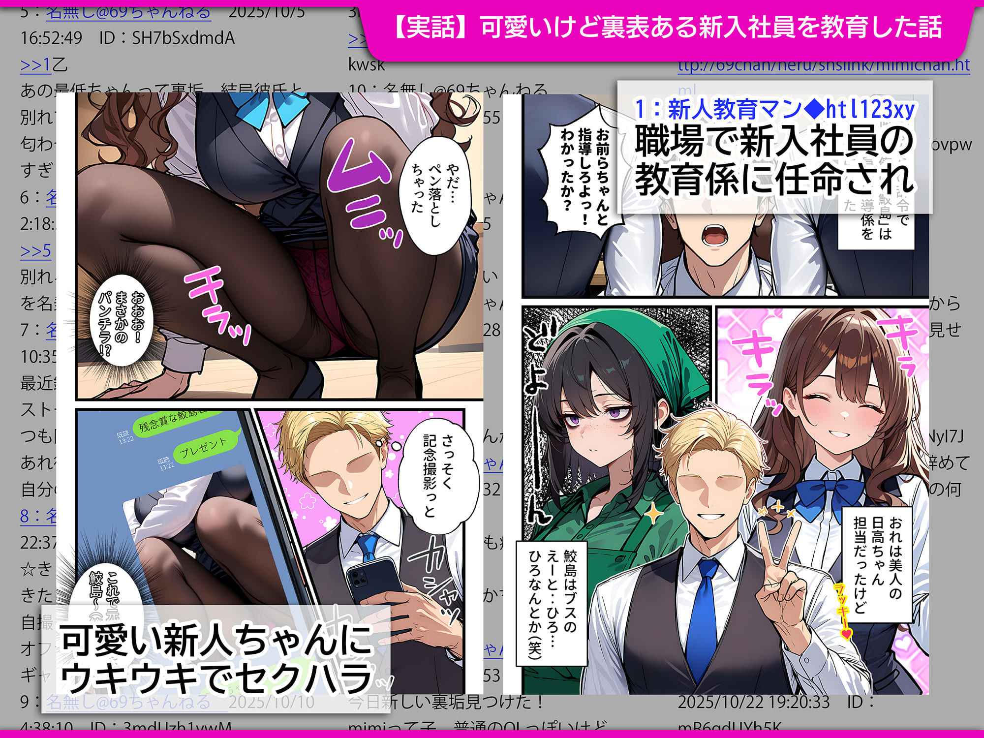 漫画『地味でブスだと思ってた新人清掃員の裏垢特定 粘着SEXで彼氏と別れさせた物語 裏ルート』を無料で読む方法紹介!hitomiやモモンガでも配信されてる?