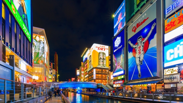 大阪の道頓堀 osaka area