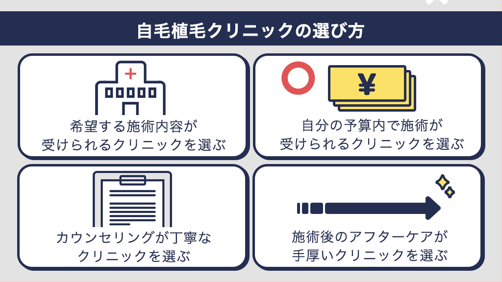 自毛植毛クリニックの選び方