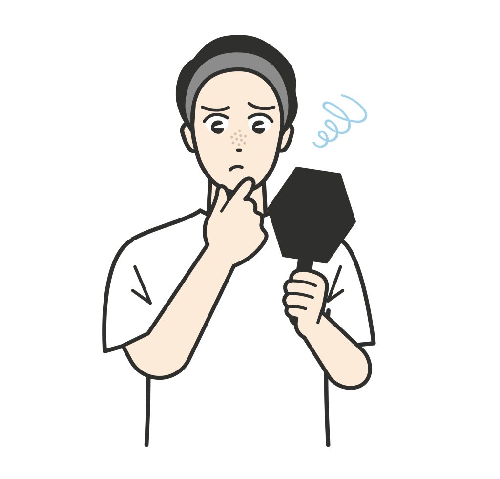毛穴トラブルで悩んでいる男性