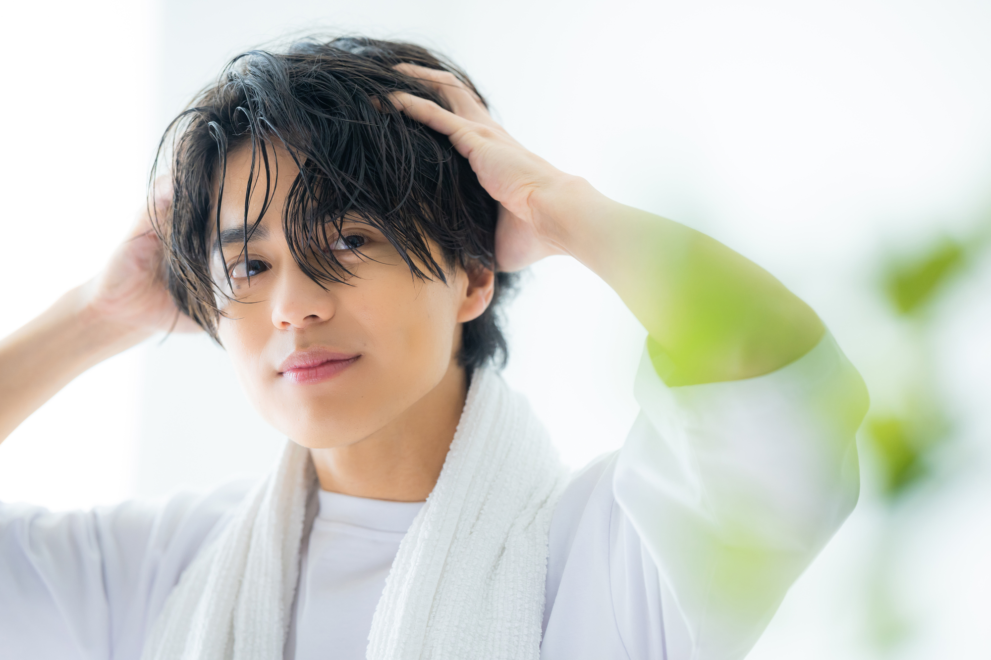 お風呂上がりの男性