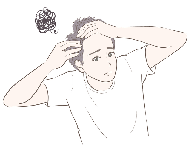 頭皮・髪に悩む男性