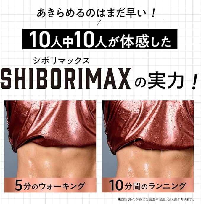 シボリマックスを使った発汗の比較写真