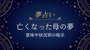 亡くなった母の夢